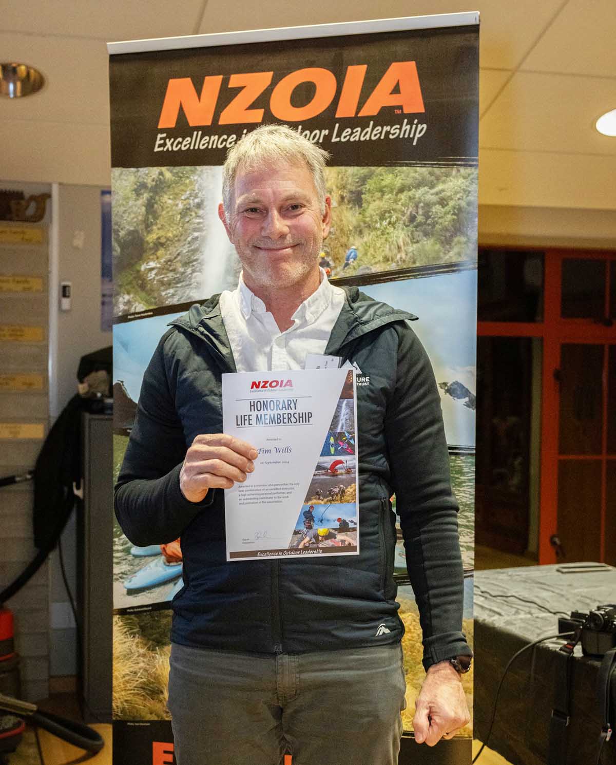 Tim Wills, CEO, awarded NZOIA Life Membership